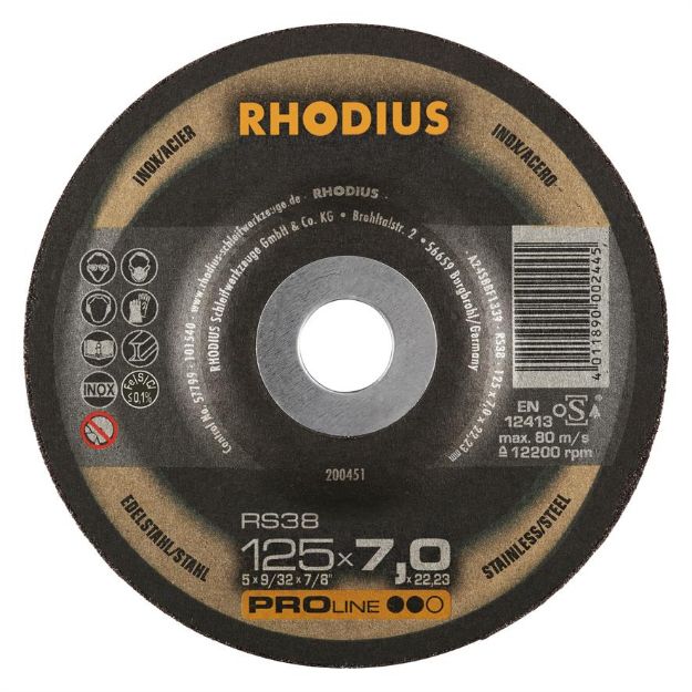 Billede af Rhodius Slibeskive RS38 125x7,0