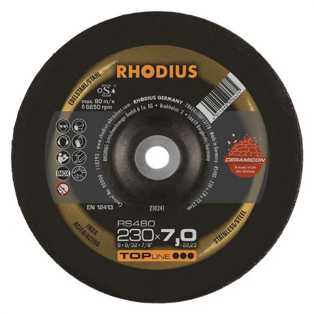 Billede af Rhodius Slibeskive RS480 230x7,0