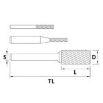 Billede af Shiballoy HM-fræsestift ZYAS cyl. m/endeskær (Std.) 4 x 15 mm